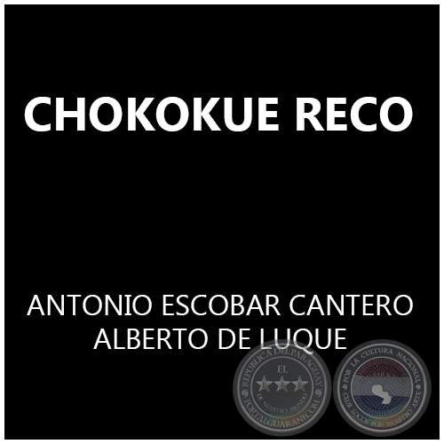 CHOKOKUE RECO - ANTONIO ESCOBAR CANTERO